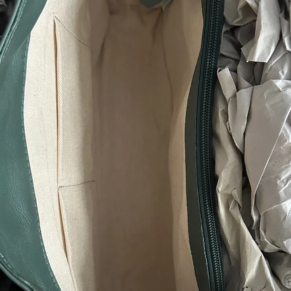 Mark & Graham The Elisabetta Slouch Handbag - Green Leather - Picture 8 of 10